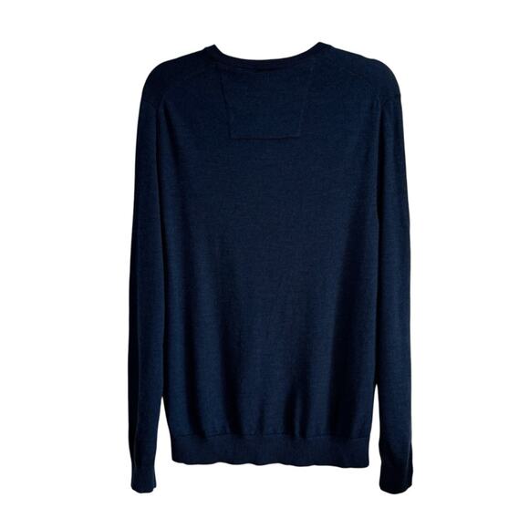 Men’s Calvin Klein Extra Fine Merino Wool V Neck Sweater - Picture 3 of 4